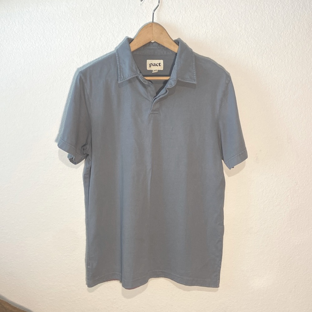 Pact polo shirt men’s gray size m